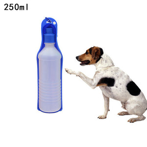 New 1PC Pet Dog Water Bottle 250ml Foldable Portable Drinking Bottle Travelling Outdoor Drinking Feeder Bowl